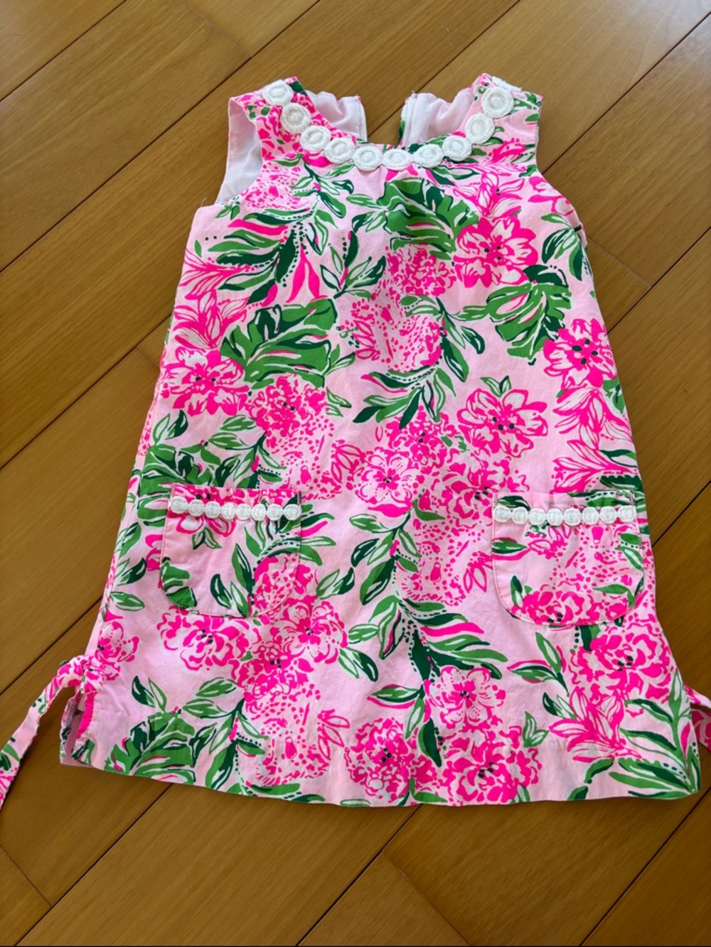 Lilly Pulitzer Pink & Green Floral Shift Dress